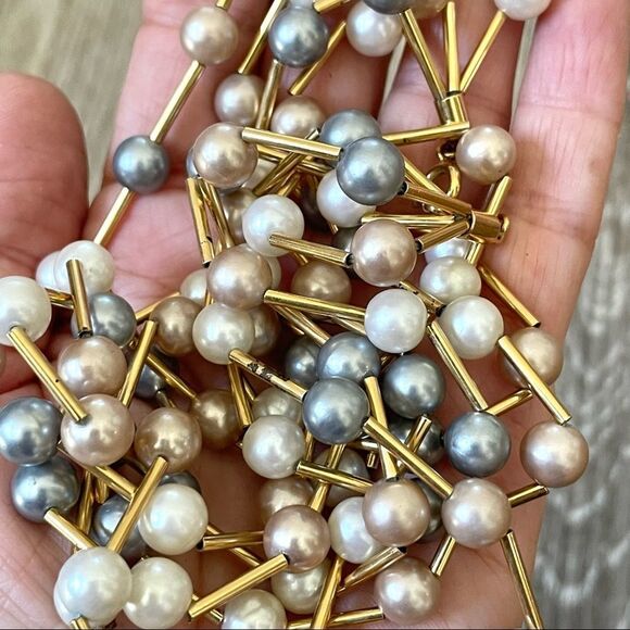 Avon faux Pearl multi strand necklace - Picture 9 of 12